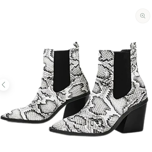 FTF snakeprint booties w size 8 - Picture 2 of 10